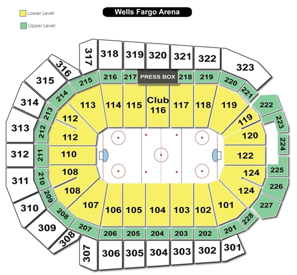 Wells Fargo Arena Seating Chart | Wells Fargo Arena | Des ...